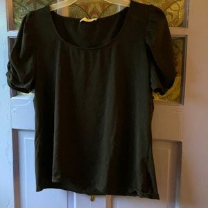 Belle Poque Black Puff Sleeved Blouse 2XL